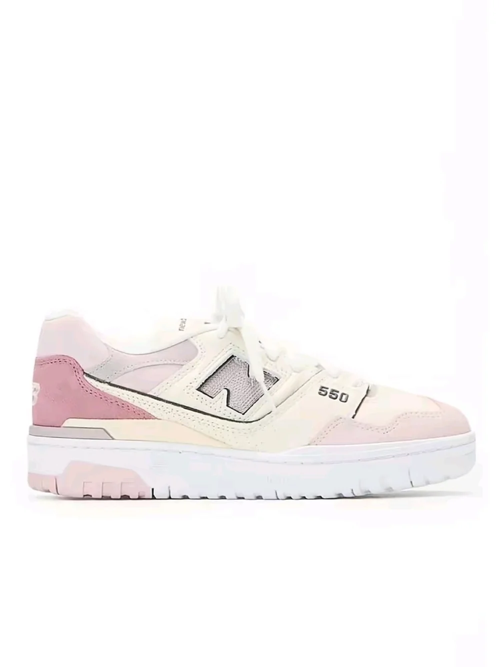 New Balance 550 Women’s White & Light Pink Low-Top Sneakers New In Box